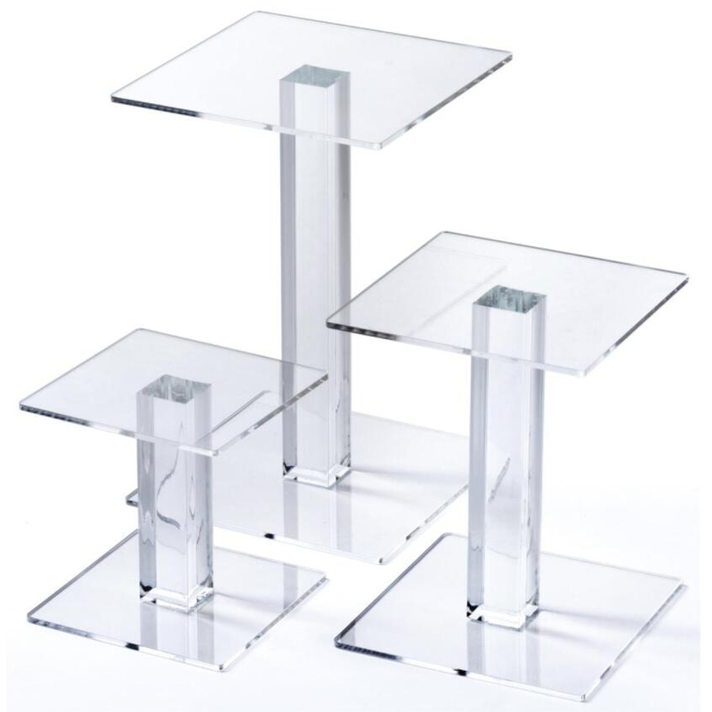 Clear Acrylic Jewelry Display Stand Set Display Risers