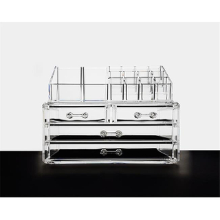 3 Tier Acrylic Display Stand Clear Cosmetic Display Racks Desktop Vanity Display Unit