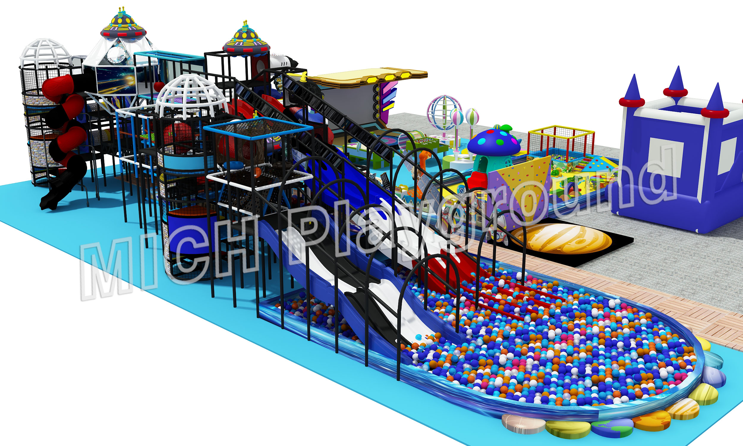 Parque de diversões interno macio de diversão de crianças 6630B