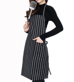 Black And White Stripes Apron