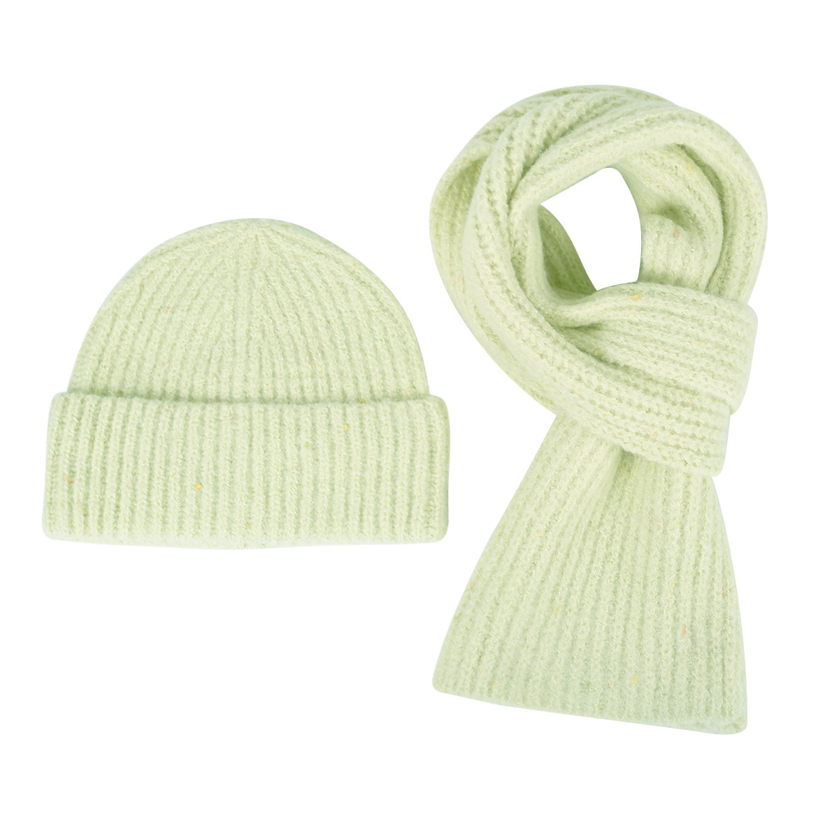 Mens Rib Beanie Scarf Set