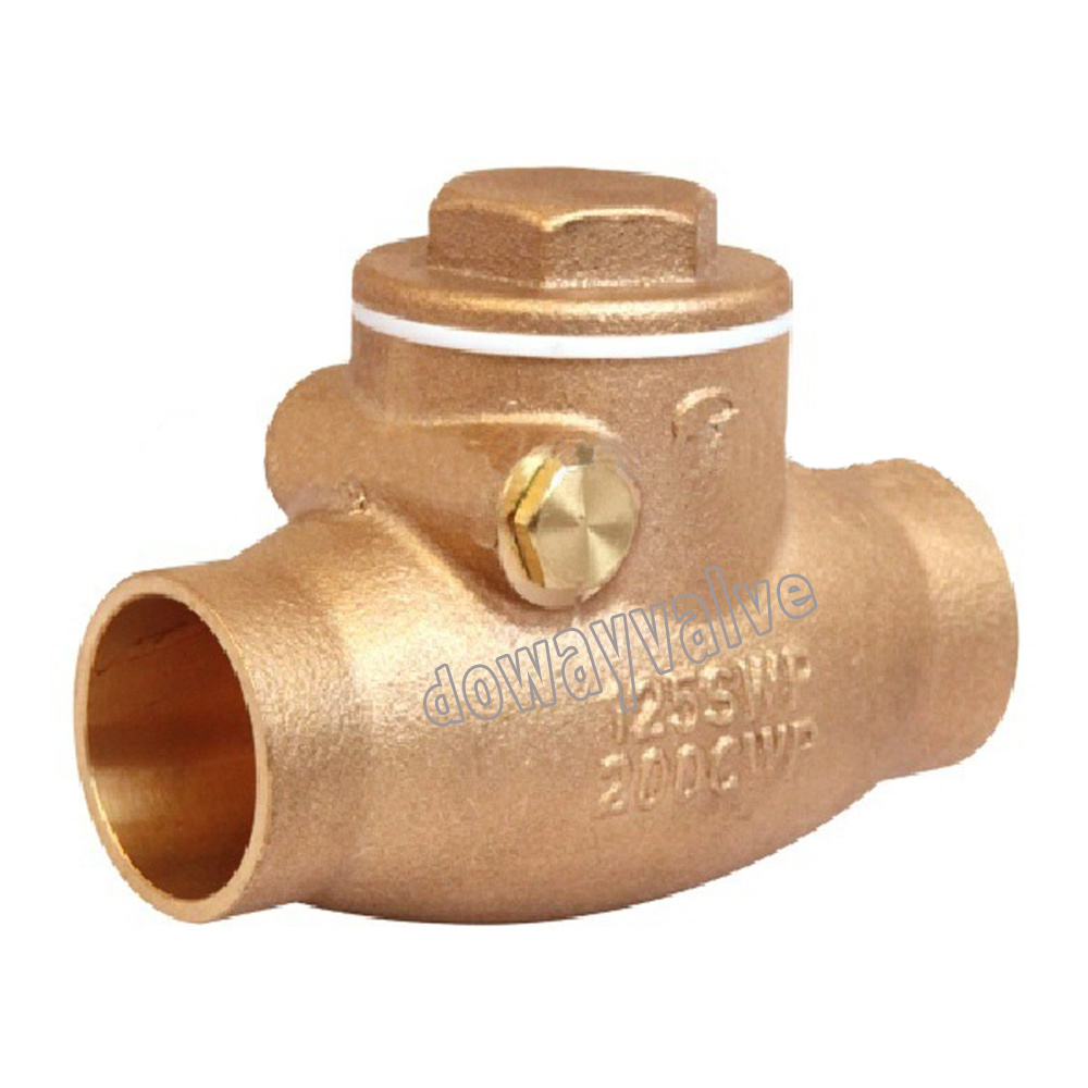 Clapet anti-retour en ligne de soudure en bronze