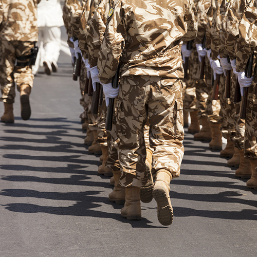 El estilo de gran oferta de las botas militares del desierto de verano.