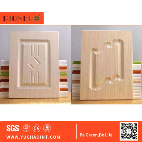 Customized Furniture parts PVC Film MDF Kitchen Cabinet Door