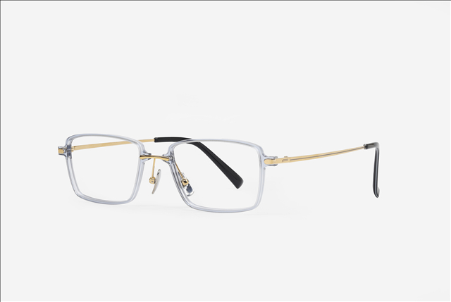 PA2200F square front with titanium eyewear glasses frame