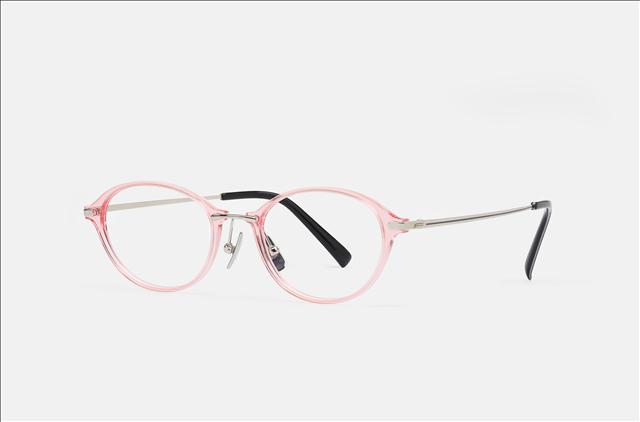 PA2194F oval nylon front with titanium eyewear glasses frame
