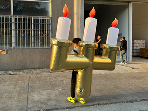 Inflatable walking candlestick