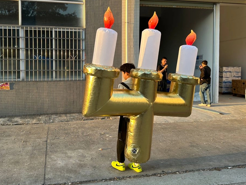Inflatable walking candlestick