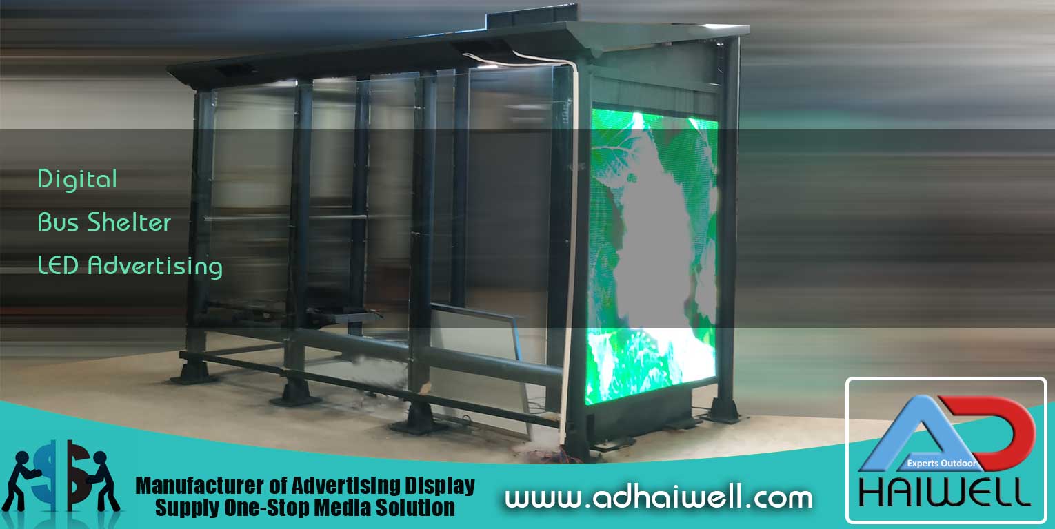 Digital-Bus-Shelter-LED-publicité-signe