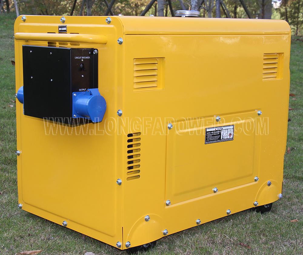 7kVA 50Hz Single Phase Air-Cooled Portable Super Silent Diesel Generator with ATS