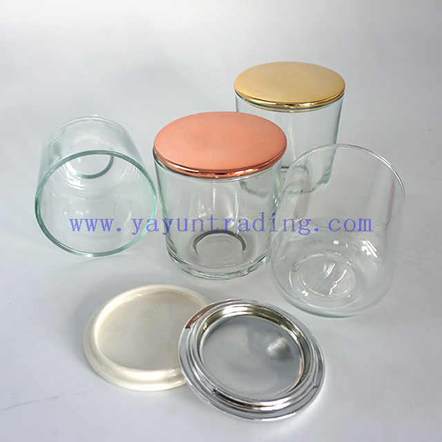 8oz Crystal Candelabra Wedding Centerpieces Clear Candle Container and decorative candle lids