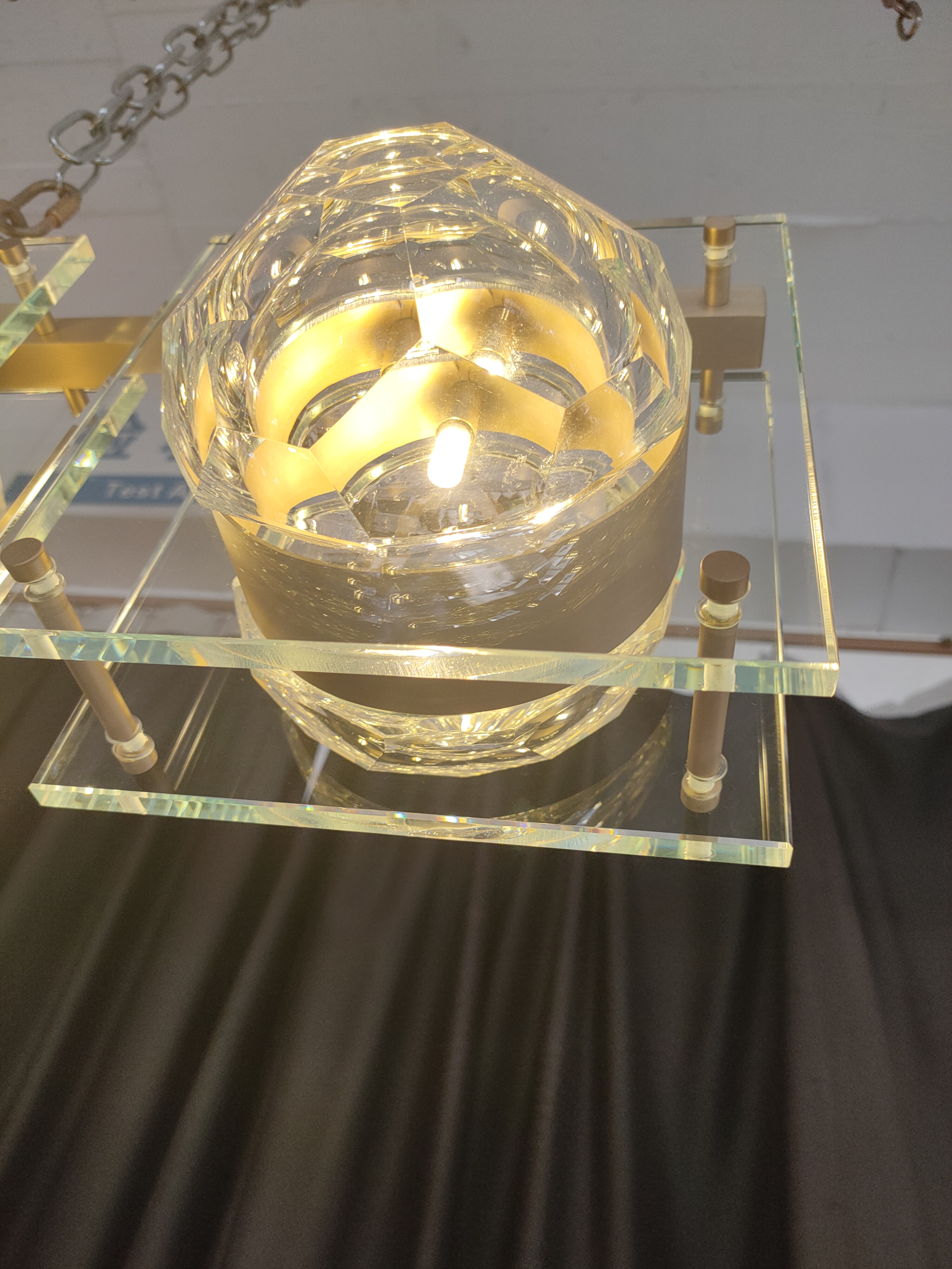Современная квадратная латунная декоративная лампа для помещений (KAP6011)