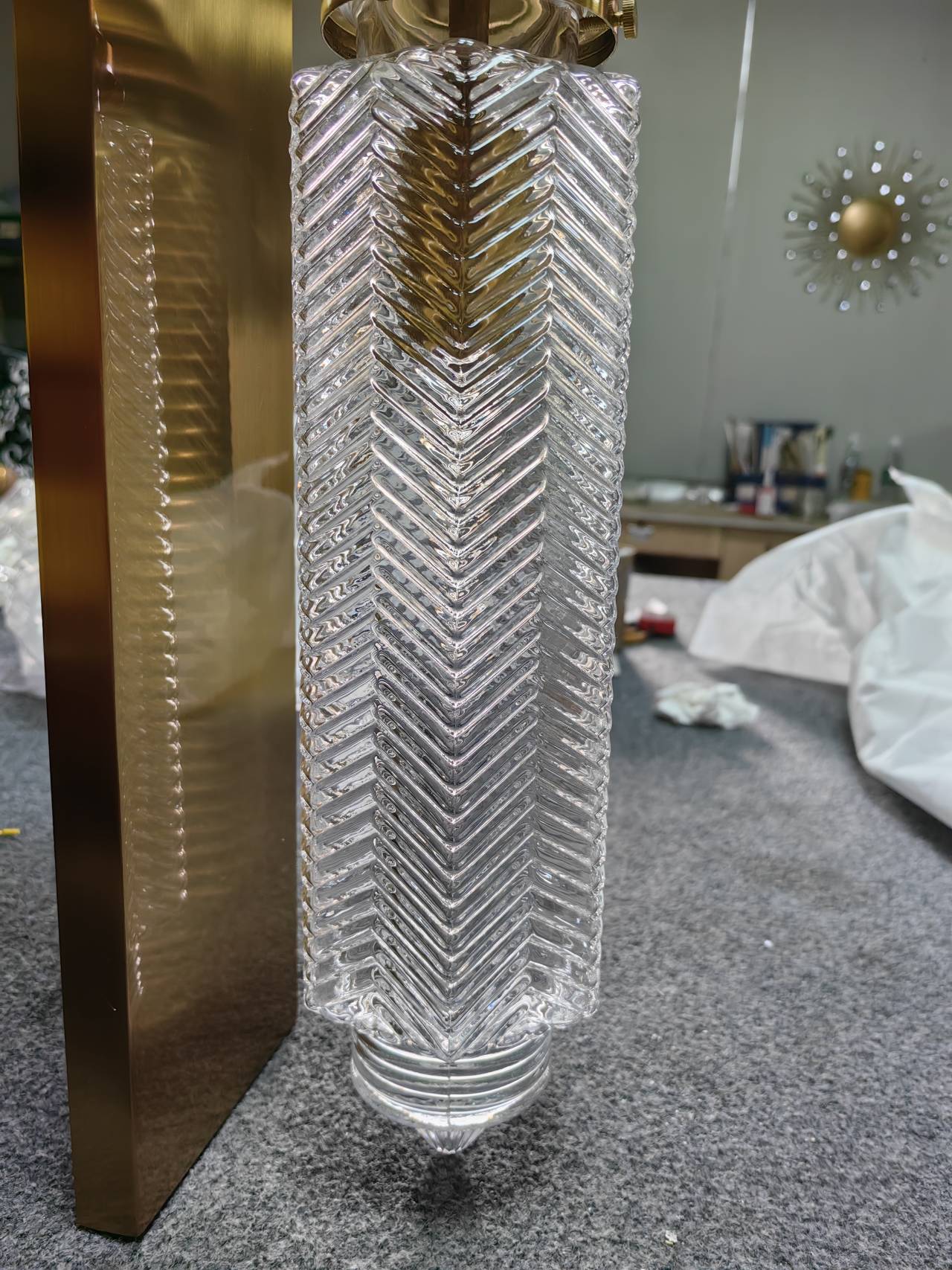 Горячая продажа Clear Glass Gold Metal Новый дизайн настенного освещения (MD138T)