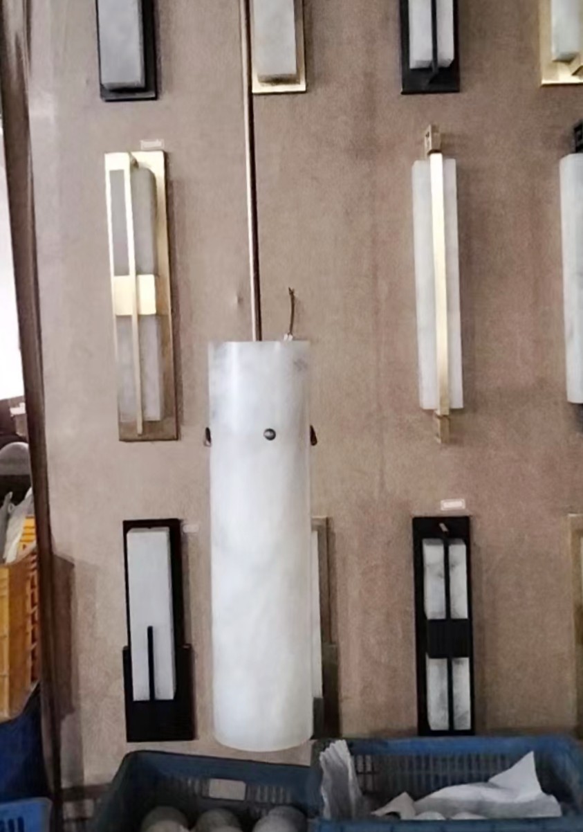 Круглая линия из алебастра, простой дизайн, подвесной светильник для дома и помещения (KIS-85P)