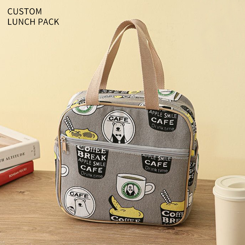 Fashion Lunch Bag with Digital Printing And Embroidery Logo