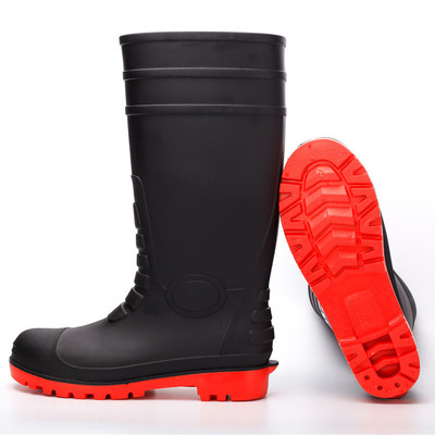 PVC-Red-Sole-Waterproof-Woman-Rain-Boots