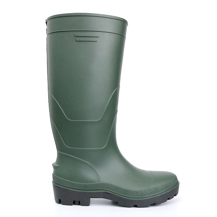 F35GB oil resistant light weight green plastic safety rain boot