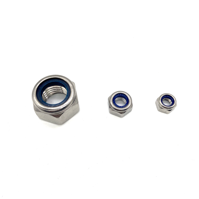 Tuercas de seguridad de nailon hexagonales de acero inoxidable DIN985 A2-70 A4-80