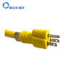 透明连接器60厘米黄色延长电力电源线电缆，用于真空吸尘器