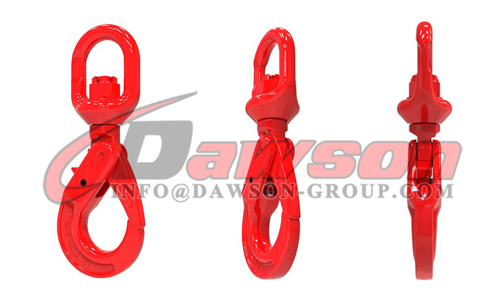 DS755 G80 Gancho autoblocante giratorio mejorado para eslingas de cadena de elevaci&oacute;n - Dawson Group Ltd. - F&aacute;brica de China, fabricante