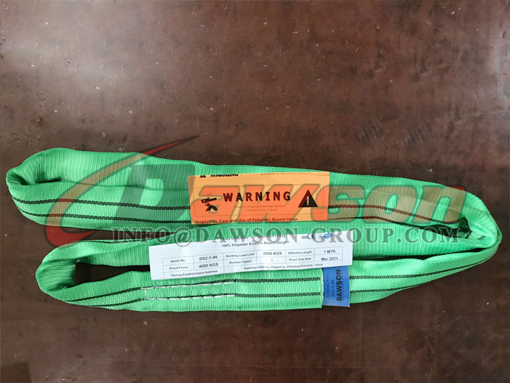 Eslingas redondas de poli&eacute;ster WLL 2T - Dawson Group Ltd. - Proveedor, fabricante, f&aacute;brica de China
