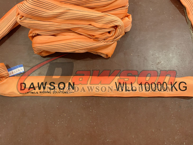 Eslingas redondas de poli&eacute;ster WLL 10T - Dawson Group Ltd. - F&aacute;brica de China, fabricante