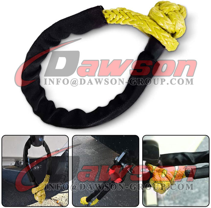 Aplicaci&oacute;n Cuerda de grillete suave sint&eacute;tica, Cuerda de recuperaci&oacute;n de grillete suave UHMWPE para navegaci&oacute;n SUV ATV 4X4 Cami&oacute;n Jeep Recuperaci&oacute;n Escalada Remolque - Dawson Group Ltd. - Proveedor de China, F&aacute;brica
