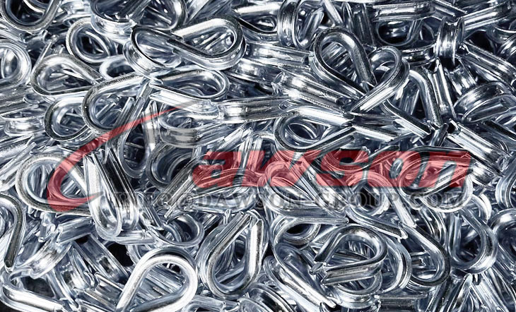 DIN 6899 タイプ B 亜鉛メッキ ワイヤー ロープ シンブル、軟鋼ワイヤー ロープ シンブル - Dawson Group Ltd. - 中国サプライヤー、工場