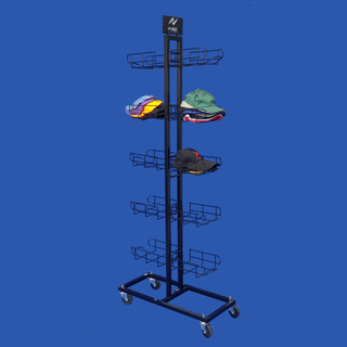 retail shop double sides adjustable wire tray shelf display rack for hats and caps