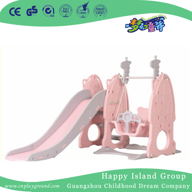 Familie Kleine Kunststoffrutsche mit Schaukel für Kinderspiel (ML-2014406)