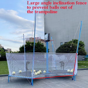 Neues und kreatives Trampolinbett mit digitalen Basketballtoren und LED-Leinen TP-20220423-01