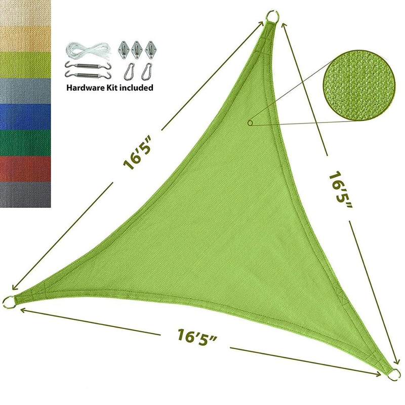 New Virgin HDPE Anti UV Sun Shade Sail Toldo Outdoor Triangle