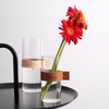 Creative Leather Glass Flower Trumpet Simple Transparent Glass Vase