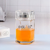Hot Sale Wholesale Hexagonal Glass Honey Container Honey Storage jar with lids 