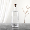 Empty Clear Finish Liqueur Glass Bottle With Special Design