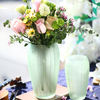 Hot Selling Lantern Shaped Frosted Glass Vase for The Art of Inserting Flowers 