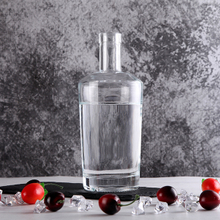 Luxury Heavy Brandy Glass Bottle for Liquor Clear Round Shape Bottle