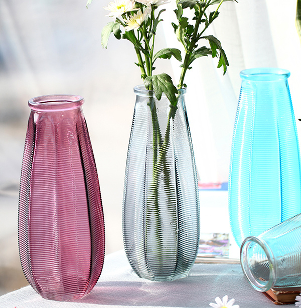 Colorful Glass Vase for Home Decoration