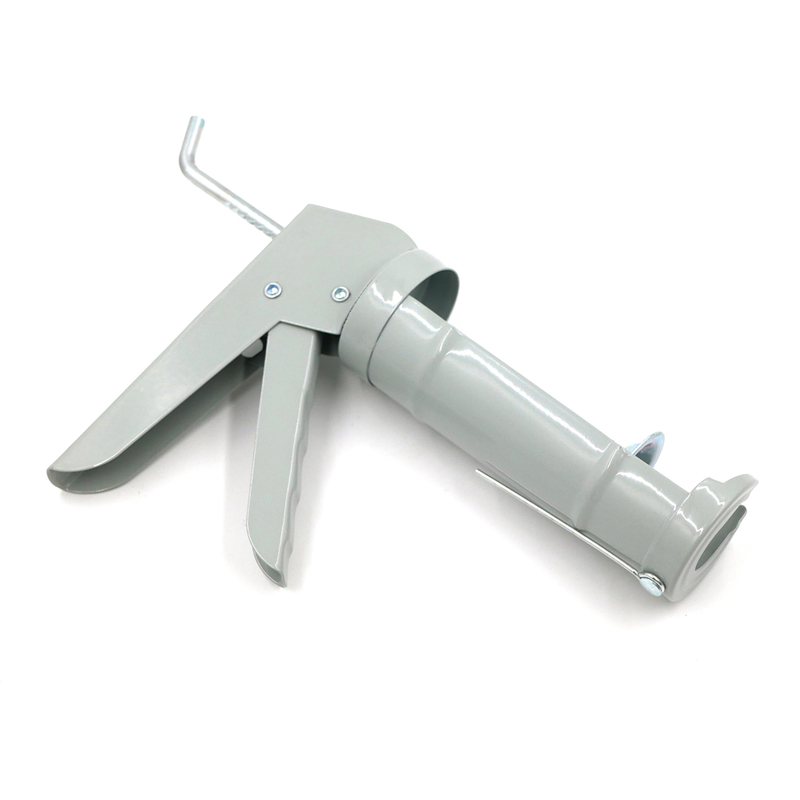 Gray Metal Manual Silicone Sealant Cartridge Gun with 2 Pack 5oz 147ml