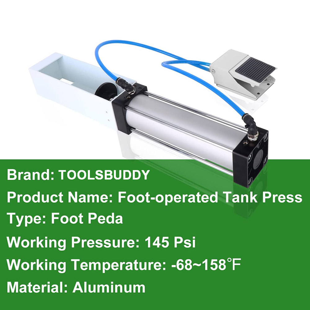 Heavy Duty Pneumatic Air Cylinder Soda Beer Foot Valve Aluminum Can Crusher for Recycling