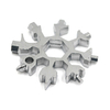 Silver Key Chain Hex Wrench Set Cross Screwdriver Kit Box Bottle Opener 18 in 1 Stainless Steel Snowflake Multitool