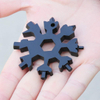 18 in 1 Portable Outdoor Key Chain Bottle Opener Flat Screwdriver Kit Stainless Steel Snowflake Multitool