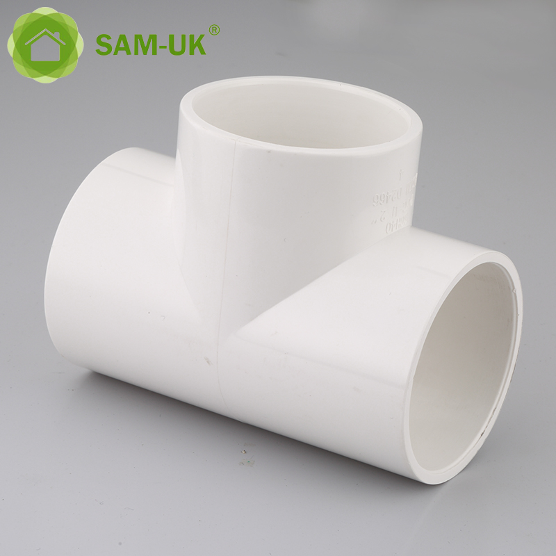 Fábrica sam-uk, venta al por mayor, tubería de plástico de pvc de alta calidad, accesorios de plomería, fabricantes, horario 40, accesorio de tubería en T de pvc