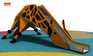 Slide in acciaio inossidabile giraffa esterno con scala