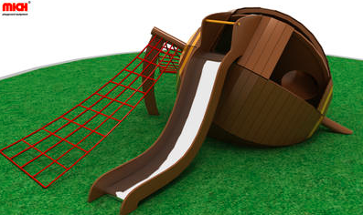 O que é uma moldura de escalada ao ar livre para crianças com slides？