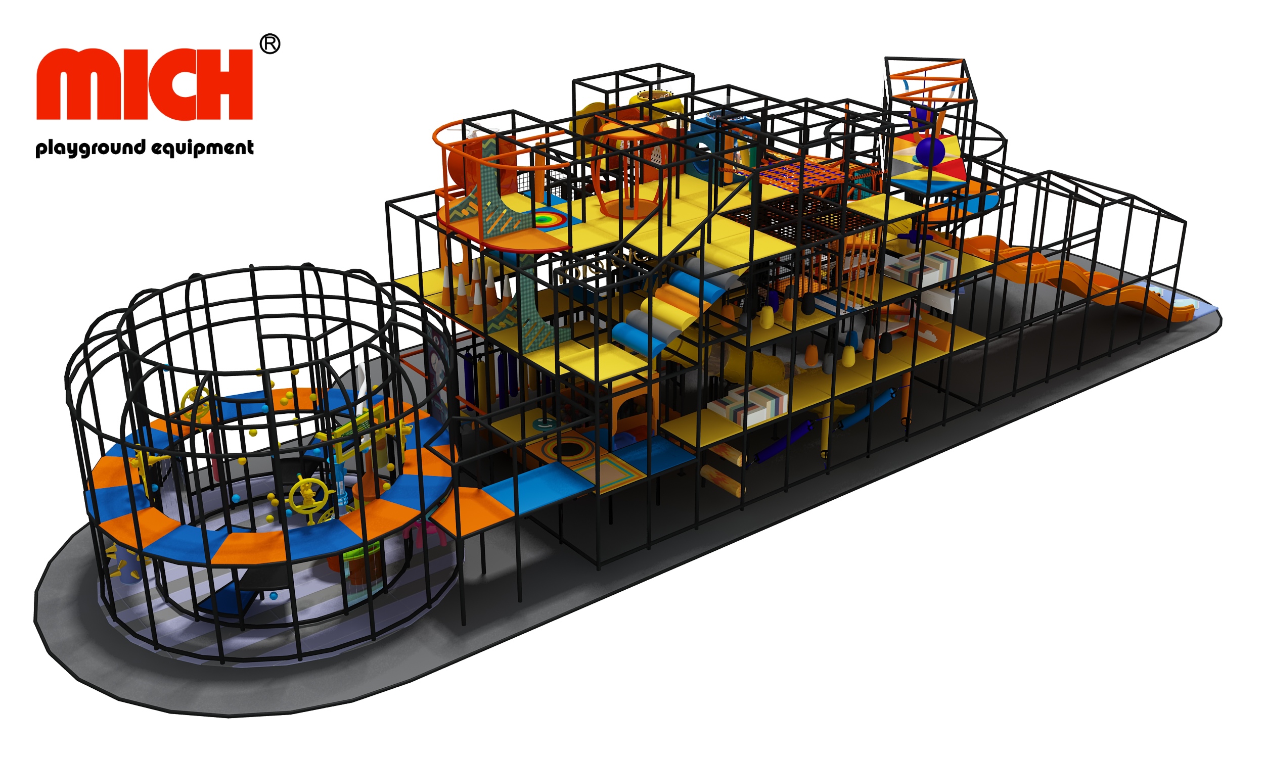 Rekomendasikan besar Mich 4 Level Desain Baru Bermain Indoor Playground