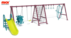 Mich Swing Outdoor Swing com estrutura de escalada de slides