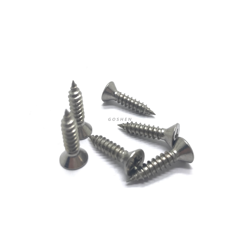 Acero inoxidable Bi Metal 201 304 316 ST3.5-st6.3 Tornillo de tocado de Phillips plano