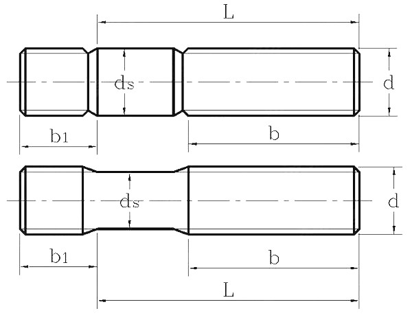 Perno de semental de doble extremo 