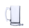 Dishwasher Safe Sturdy Large 26 oz Lead-Free Crystal Glass Beer Mug With Handle 
